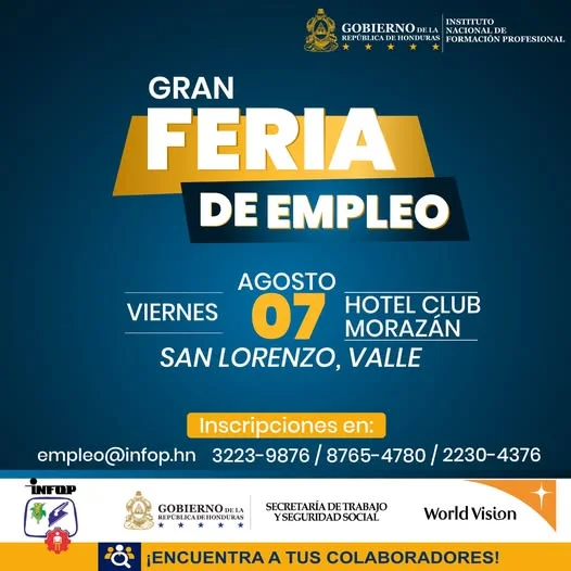 Foto de la feria de empleo de Infop en San Lorenzo Valle
