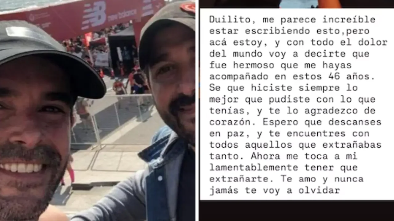 Foto de Nico Cabre junto a su hermano Duilio Cabre