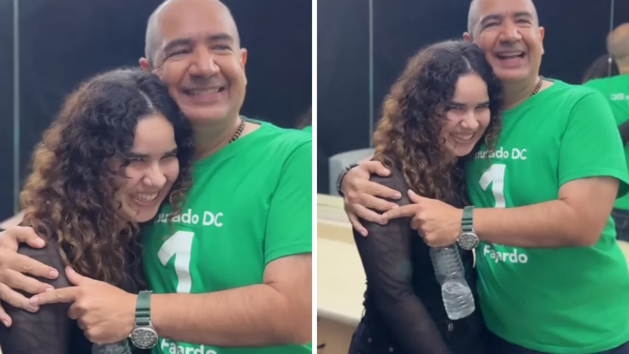 Collage de fotos de Godofredo Fajardo junto a su hija Nazareth Galilea Fajardo 