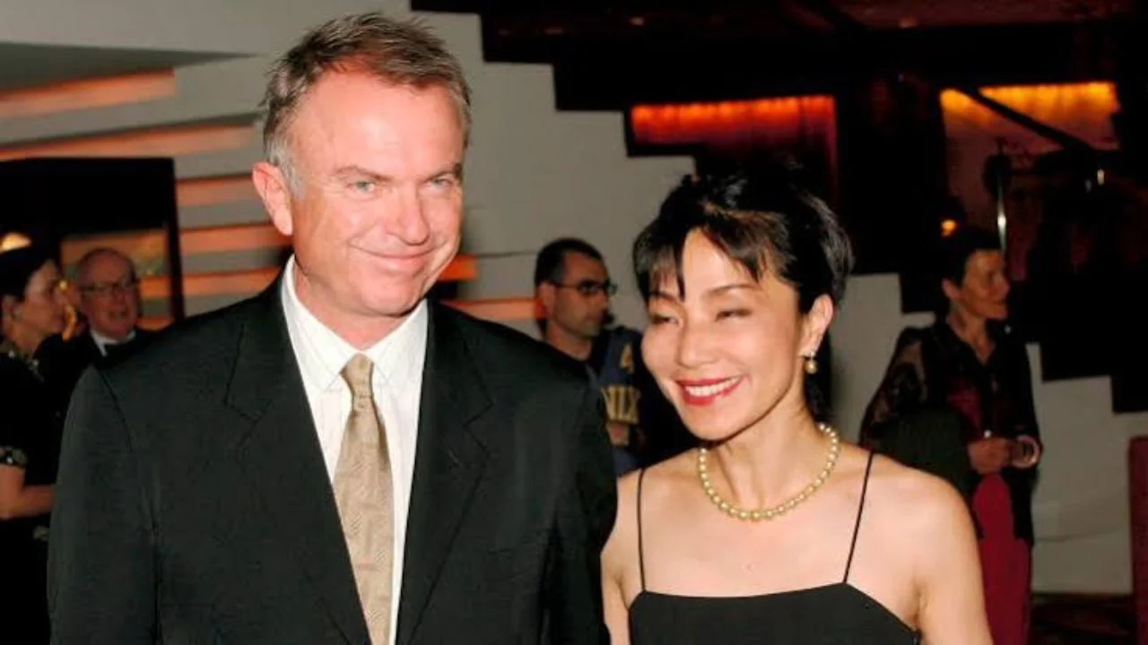 Sam Neill y su exesposa Noriko Watanabe