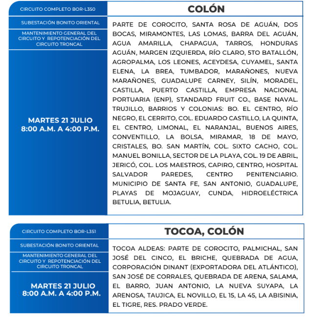 Cortes de energía eléctrica