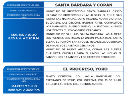 Cortes de energía eléctrica