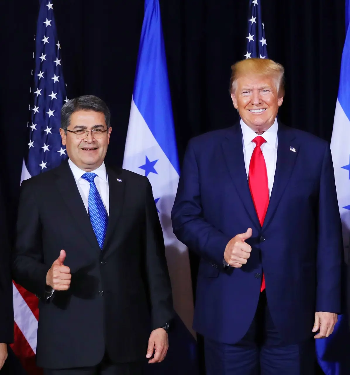 Juan Orlando Hernández con Trump