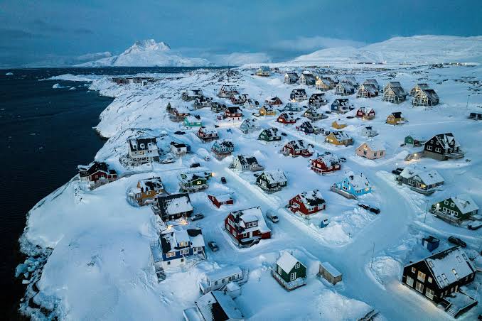paisaje hielo casas