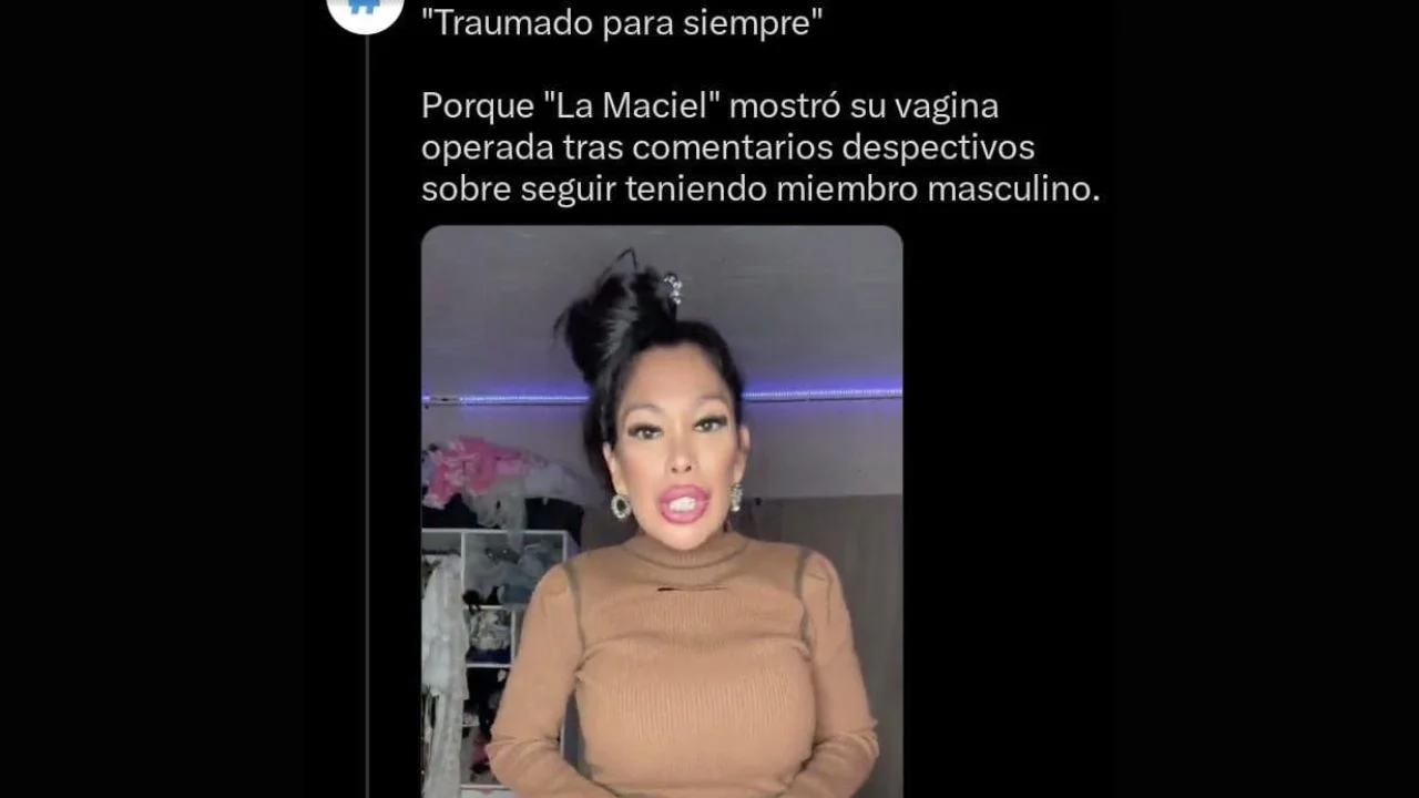 Publicación en X sobre el video filtrado de La Maciel.