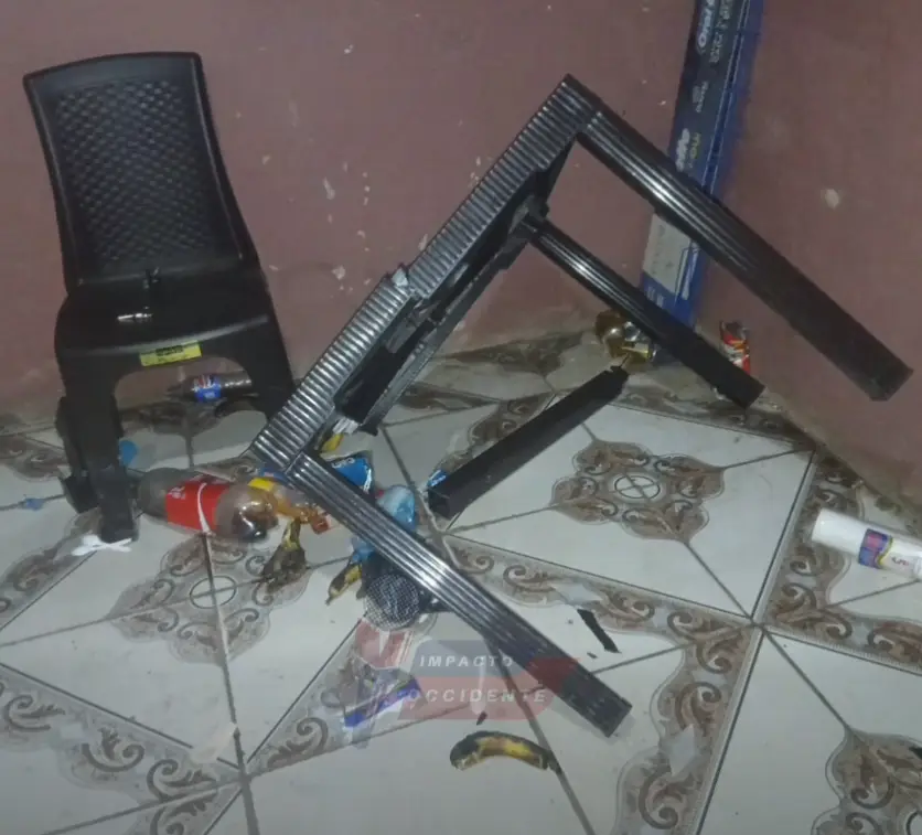 Objetos destruidos por supuesto ladrón