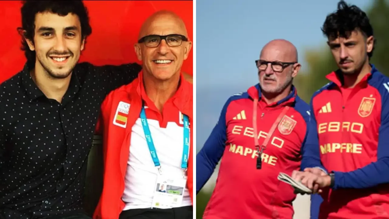 Collage de fotos de Luis de la Fuente junto a su hijo Alberto de la Fuente,
