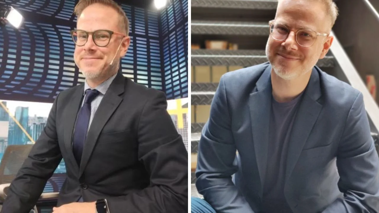 Collage de fotos de Maxi Sardi es un periodista argentino