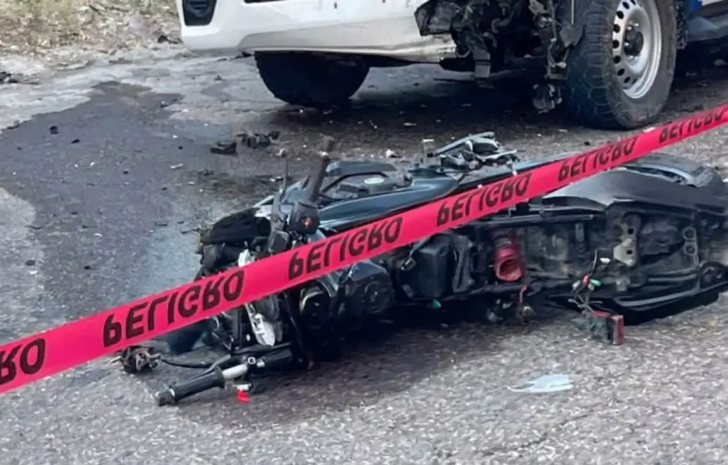 Motocicleta accidentada en Cucuyagua, Copán