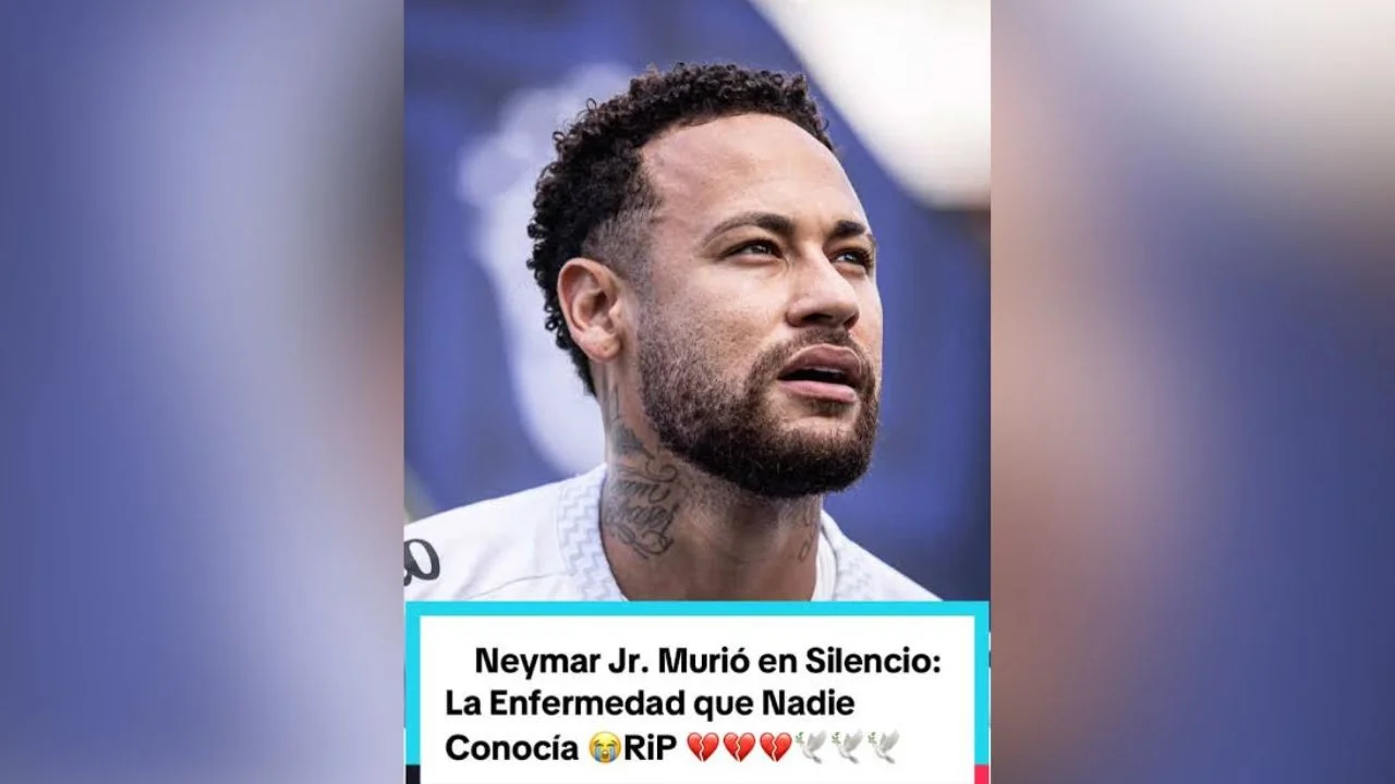 Publicación sobre la falsa muerte de Neymar Jr.
