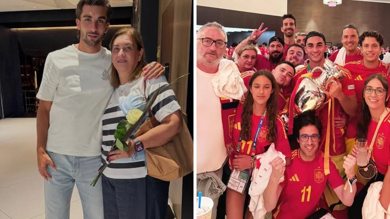 Foto de Ferran Torres con su familia