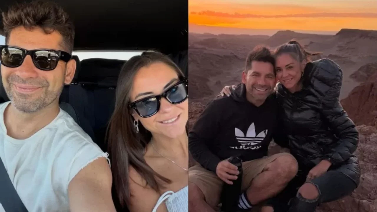 Karim Butte con su pareja Silvina Szamszur.