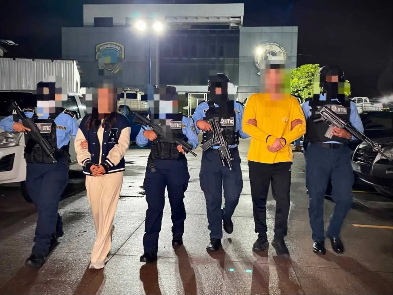 Pareja detenida en Tegucigalpa