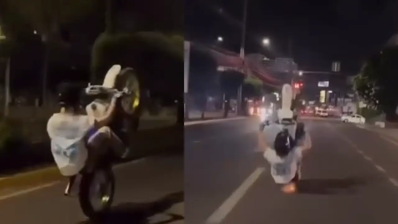 VIDEO: Pidió moto prestada para hacer pirueta y terminó accidentado en Tegucigalpa Imagen de VIDEO: Pidió moto prestada para hacer pirueta y terminó accidentado en Tegucigalpa