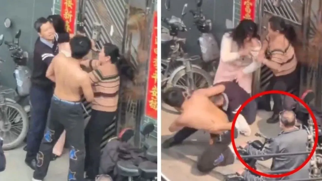 Encuentra a su esposo con otra mujer y causan caos en plena calle Imagen de Encuentra a su esposo con otra mujer y causan caos en plena calle