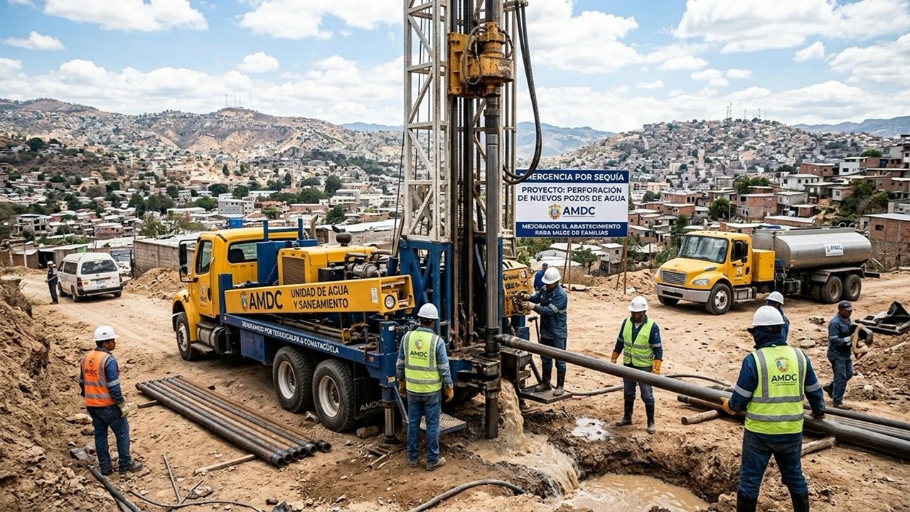 Imagen de AMDC perforará 30 nuevos pozos para enfrentar la crisis de agua en la capital