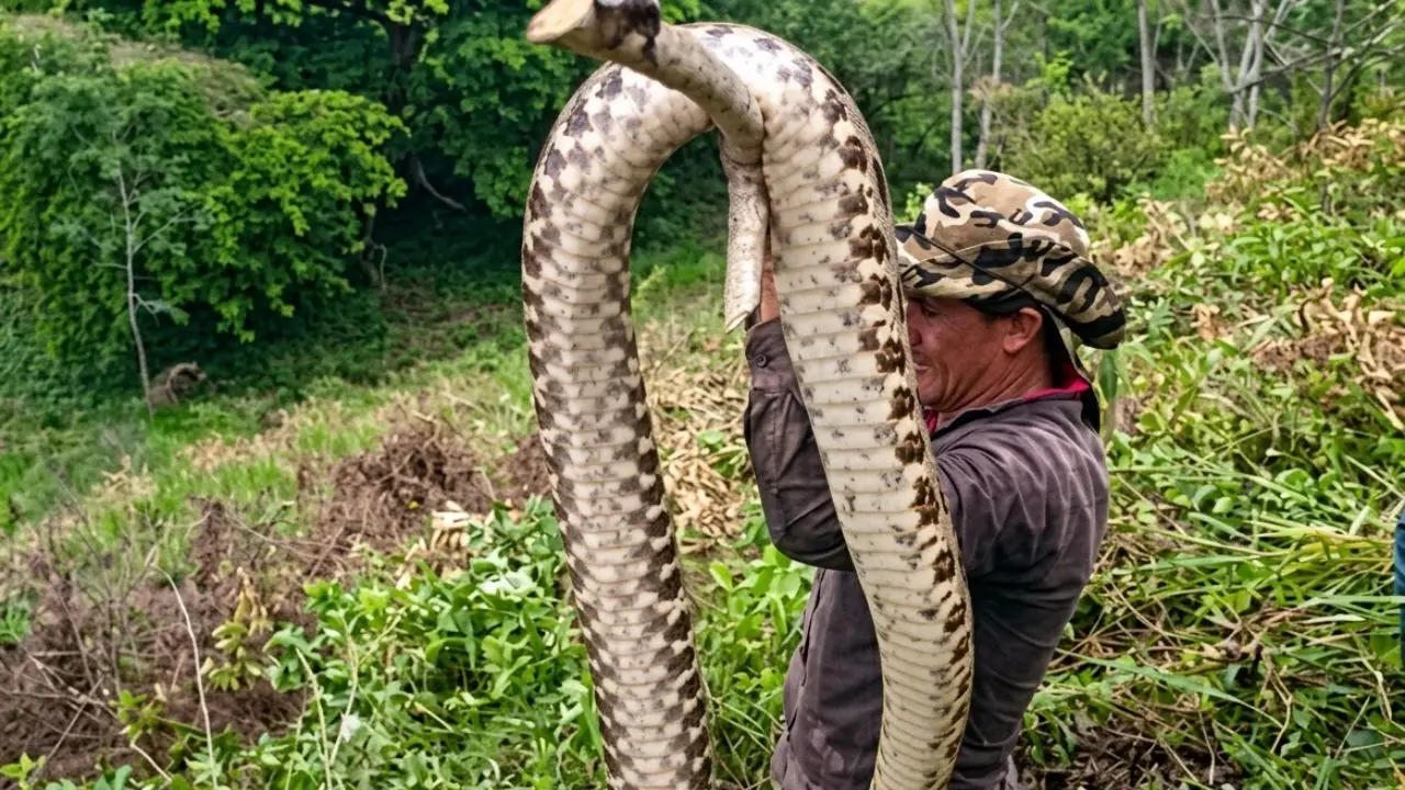 Campesinos hallan gigantesca serpiente en finca de Tocoa, Colón Imagen de Campesinos hallan gigantesca serpiente en finca de Tocoa, Colón