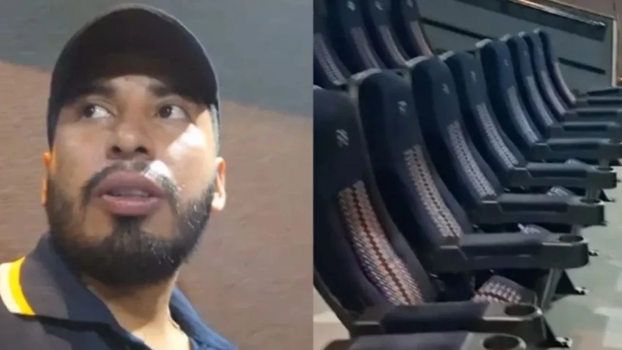 Un empleado de cine graba extraños golpes mientras trabajaba Imagen de Un empleado de cine graba extraños golpes mientras trabajaba