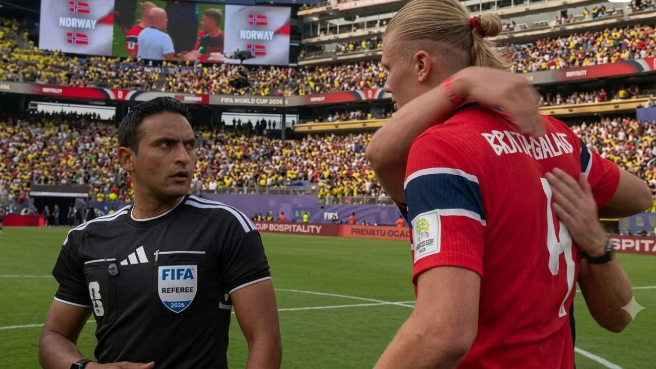 ¿Qué le dijo? Erling Haaland saludó a Saíd Martínez tras eliminar a Brasil Imagen de ¿Qué le dijo? Erling Haaland saludó a Saíd Martínez tras eliminar a Brasil