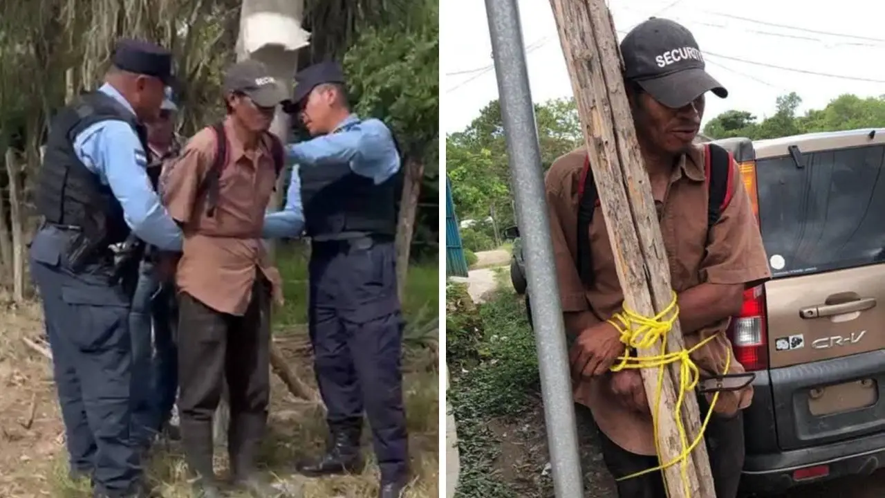 Hondureño es amarrado por robar yuca en Siguatepeque Imagen de Hondureño es amarrado por robar yuca en Siguatepeque