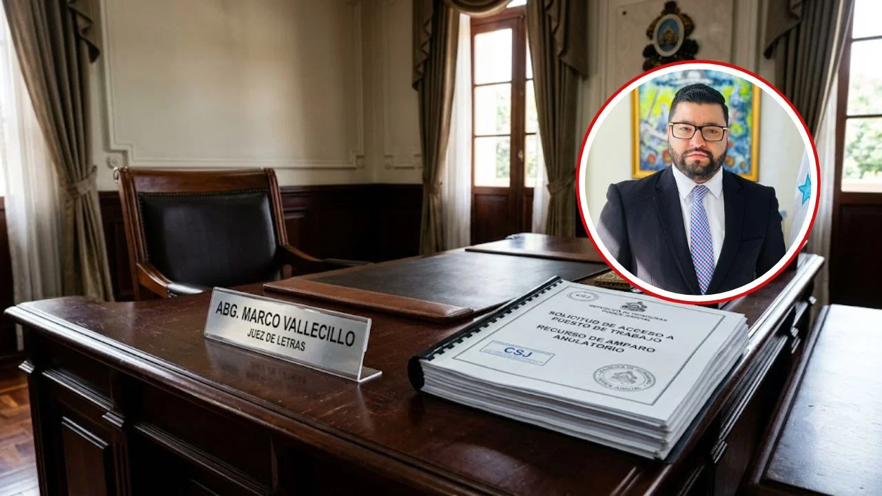 Exjuez Marco Vallecillo busca retomar su cargo en el Poder Judicial Imagen de Exjuez Marco Vallecillo busca retomar su cargo en el Poder Judicial