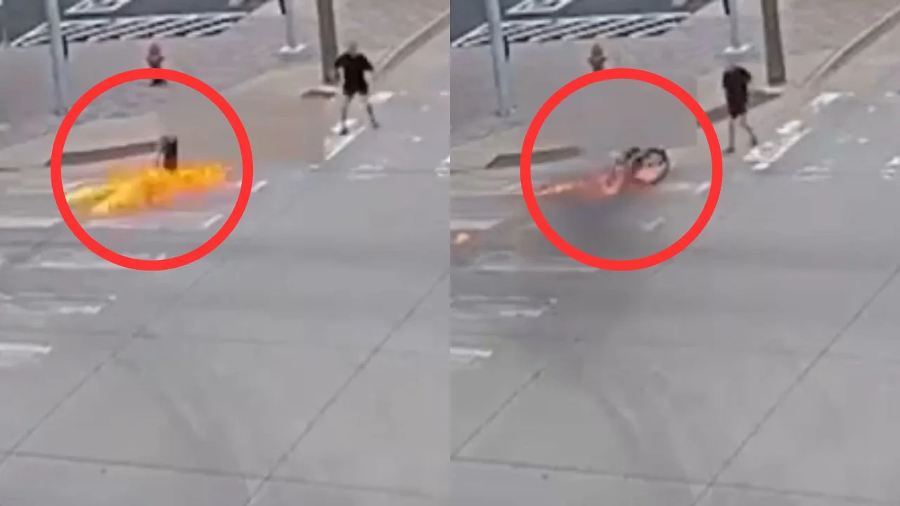Video: Lanza cóctel molotov a hombre en silla de ruedas y le prende fuego Imagen de Video: Lanza cóctel molotov a hombre en silla de ruedas y le prende fuego