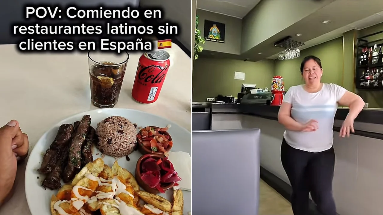 Español apoya a hondureña que tenía vacío su restaurante en Madrid Imagen de Español apoya a hondureña que tenía vacío su restaurante en Madrid