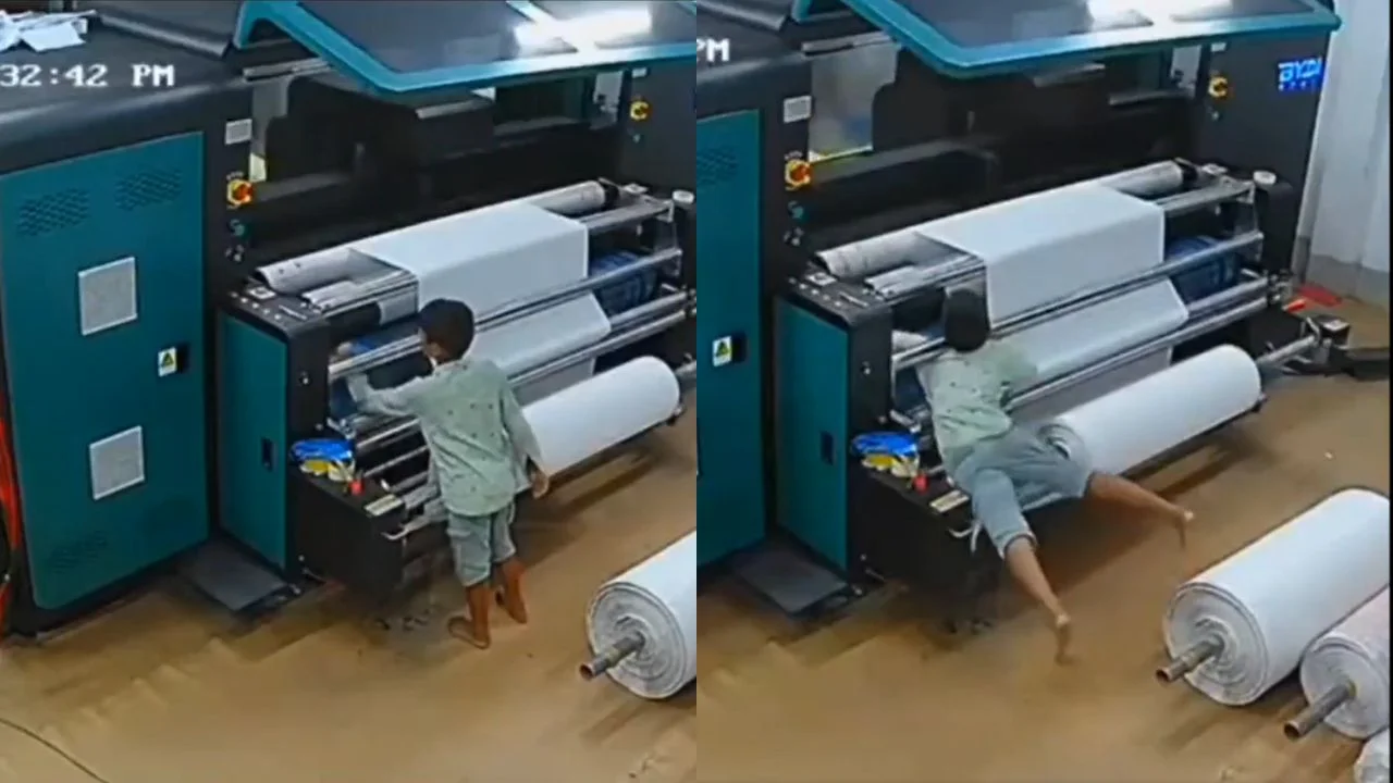 Video: Niño quedó atrapado en máquina de impresión; estuvo a punto de morir Imagen de Video: Niño quedó atrapado en máquina de impresión; estuvo a punto de morir