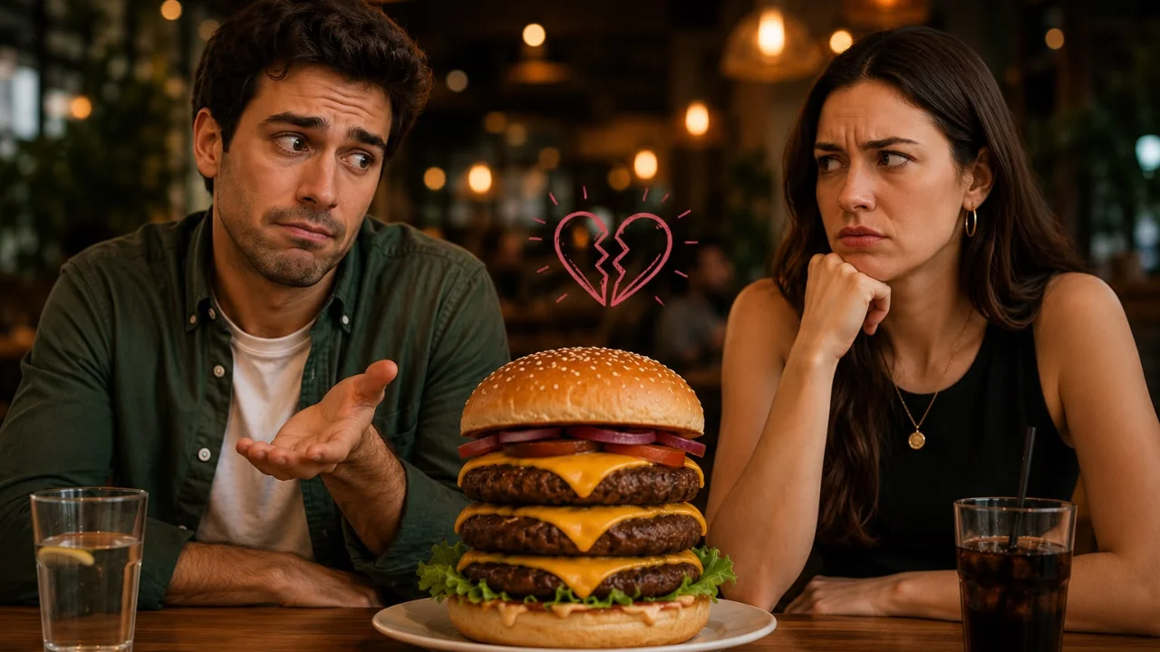 ¿Tacañería o interés? La primera cita que terminó por culpa de una hamburguesa triple Imagen de ¿Tacañería o interés? La primera cita que terminó por culpa de una hamburguesa triple