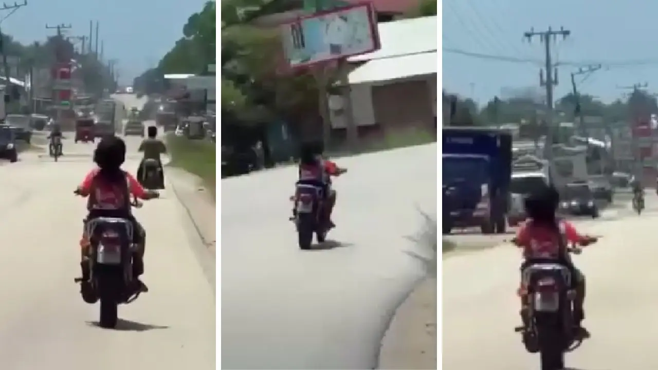Video: captan a niño manejando motocicleta a alta velocidad en Cortés Imagen de Video: captan a niño manejando motocicleta a alta velocidad en Cortés