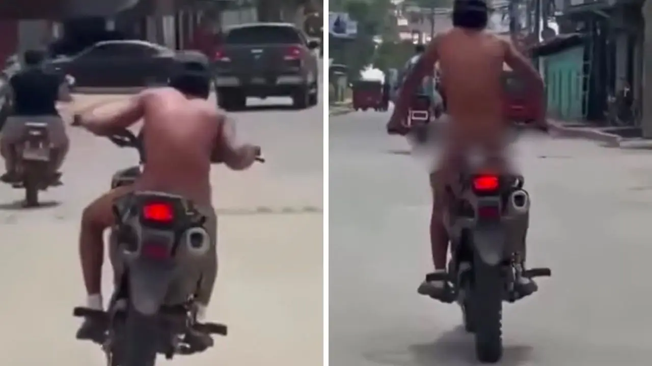 Video: Hondureño se pasea desnudo en motocicleta por las calles de Santa Bárbara Imagen de Video: Hondureño se pasea desnudo en motocicleta por las calles de Santa Bárbara