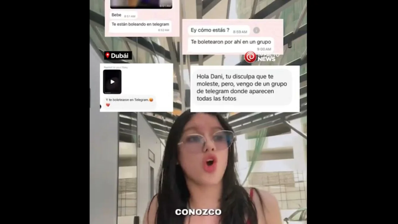 Video de Daniela Barragán denunciando video filtrado del grupo Boletas Sincelejo en Telegram.
