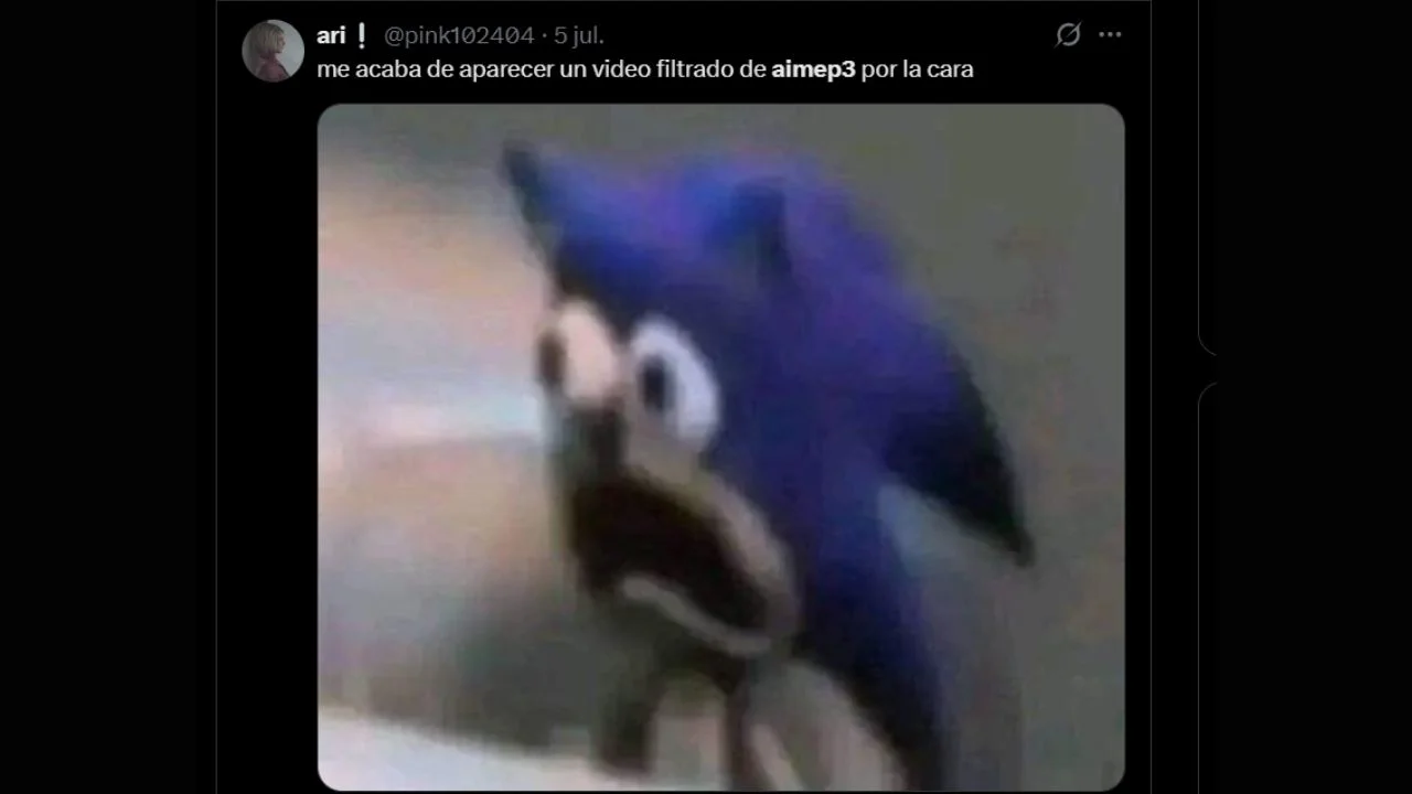 Publicación en X sobre el video filtrado de Aimep3