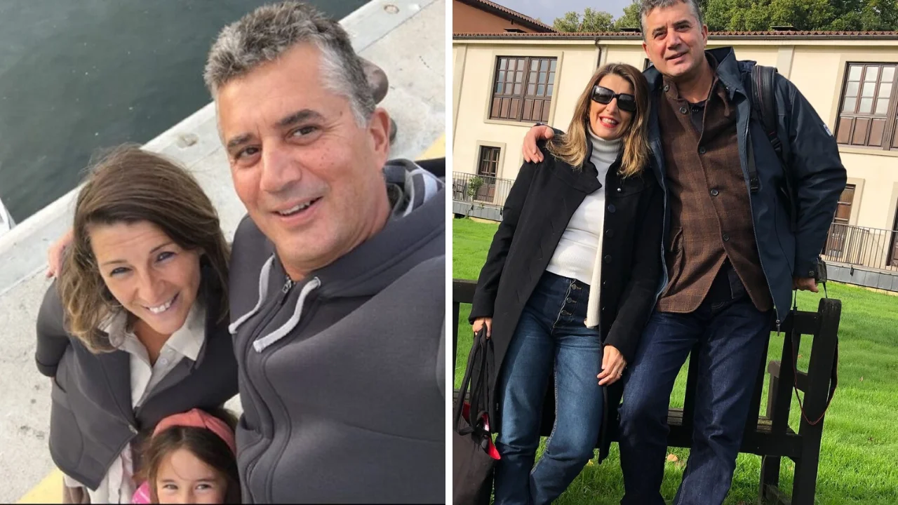 Yolanda Dìaz junto a su exesposo e hija