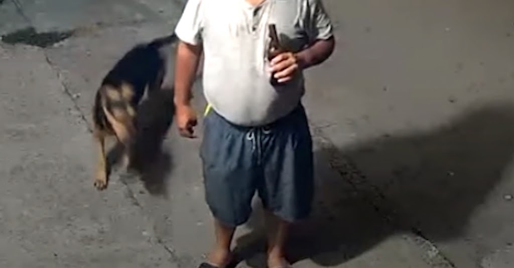 persona hombre perro botella