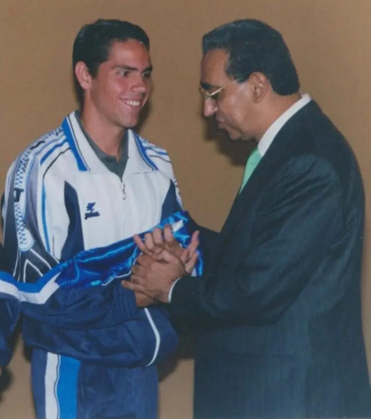 Alejandro Castellanos y el expresidente Carlos Flores.