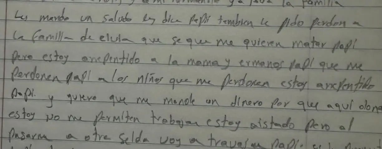 Carta de Daniel Meraz tras crimen de su pareja, Elvia Gómez