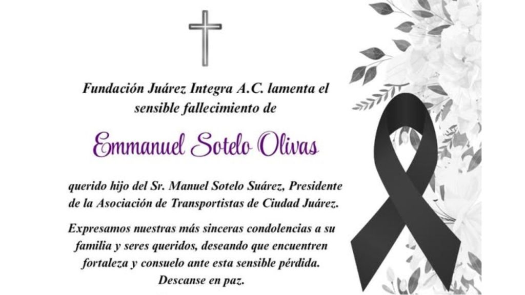 Un comunicado muestra solidaridad tras fallecer Emmanuel.
