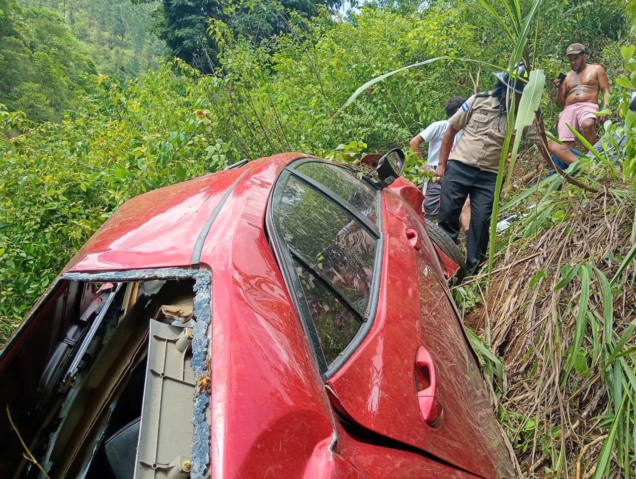 Vehículo en el que se transportaba Delsy Maribel Hernández Hernández.