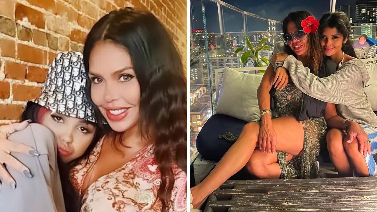 Collage de fotos de Andrekza Yépezy su madre