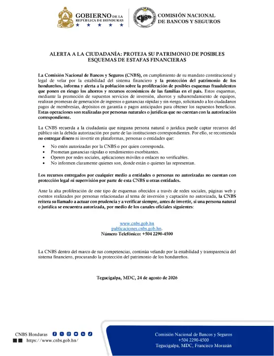 Comunicado CNBS HLV