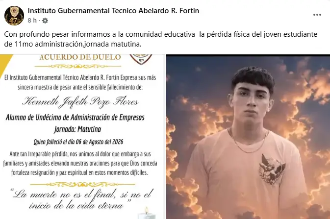 Instituto lamenta crimen de alumno en Tegucigalpa