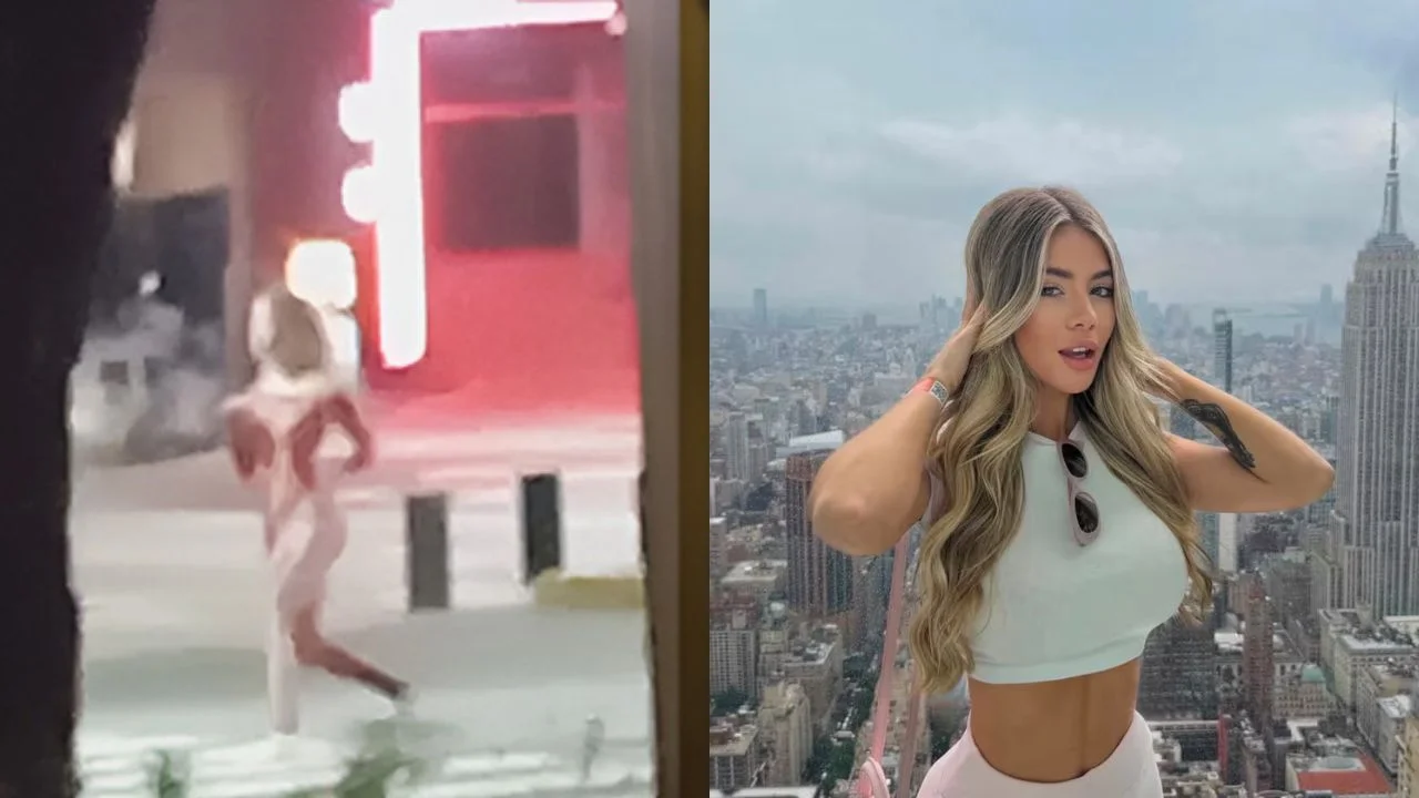 Video de Candela Arizaga deambulando por la calle.