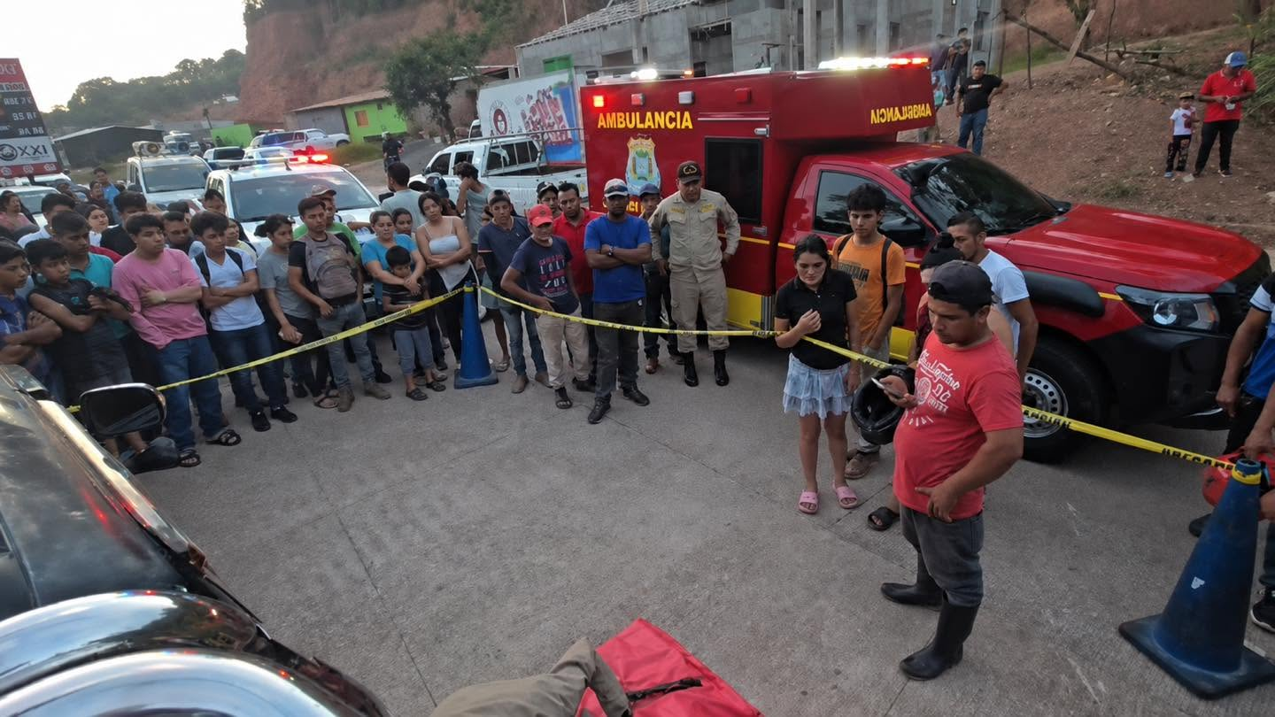 Foto del accidente donde muere menor en Copán