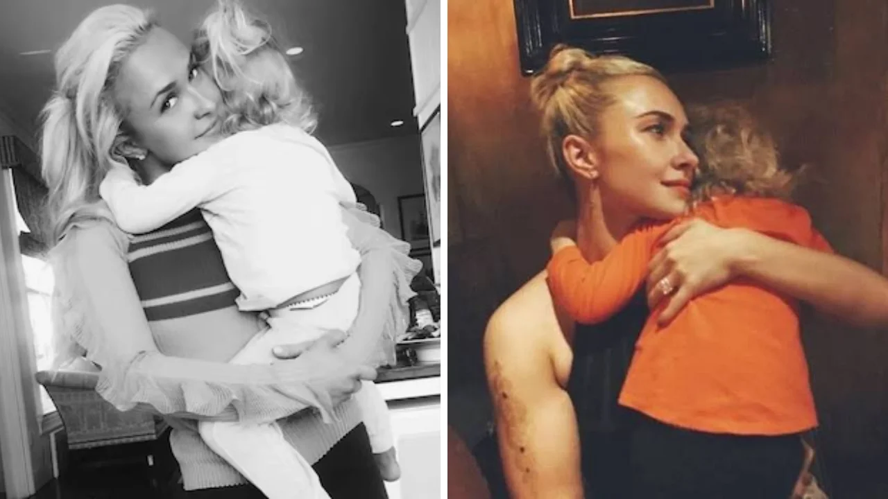 Collage de fotos de Hayden Panettiere y su hija