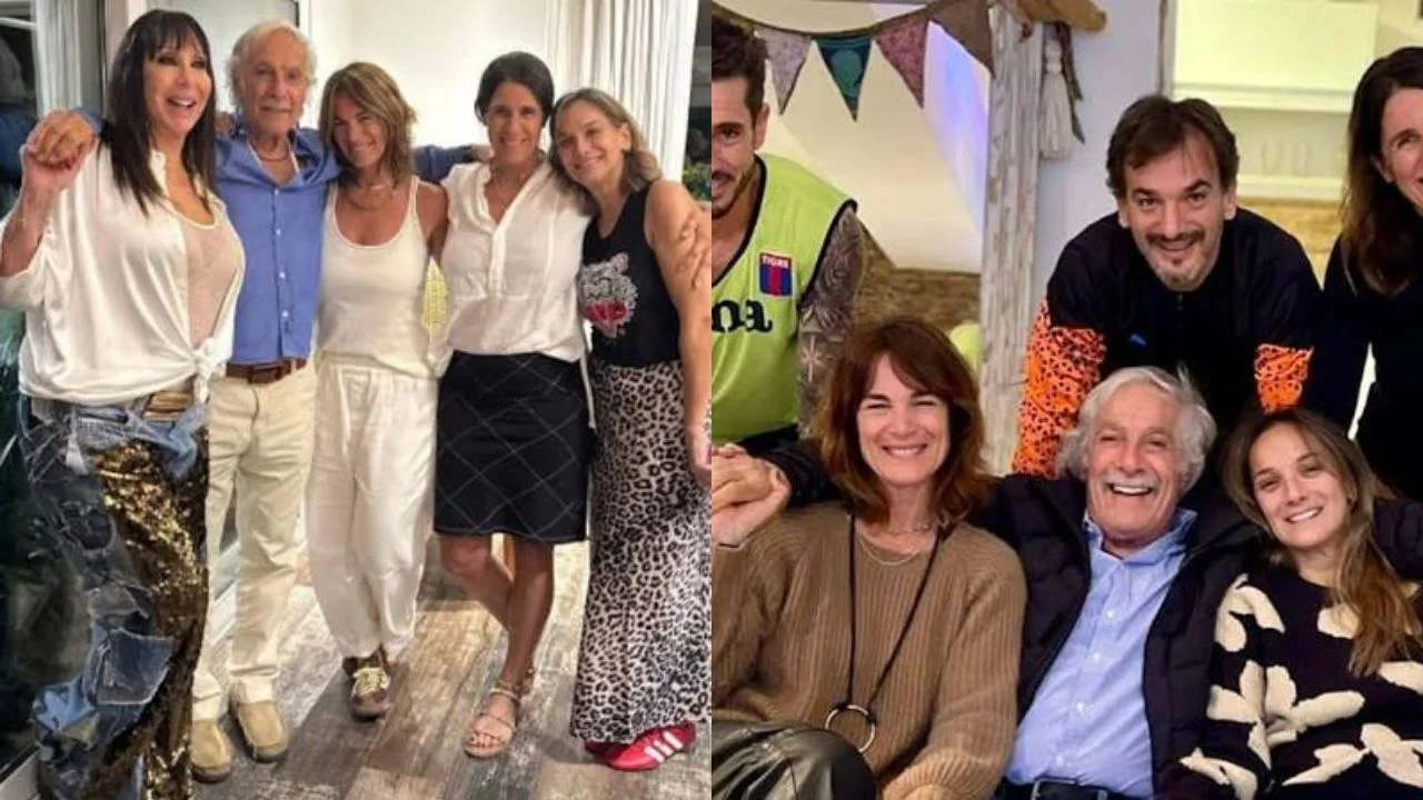 Fernando Pato Galmarini con sus hijos.