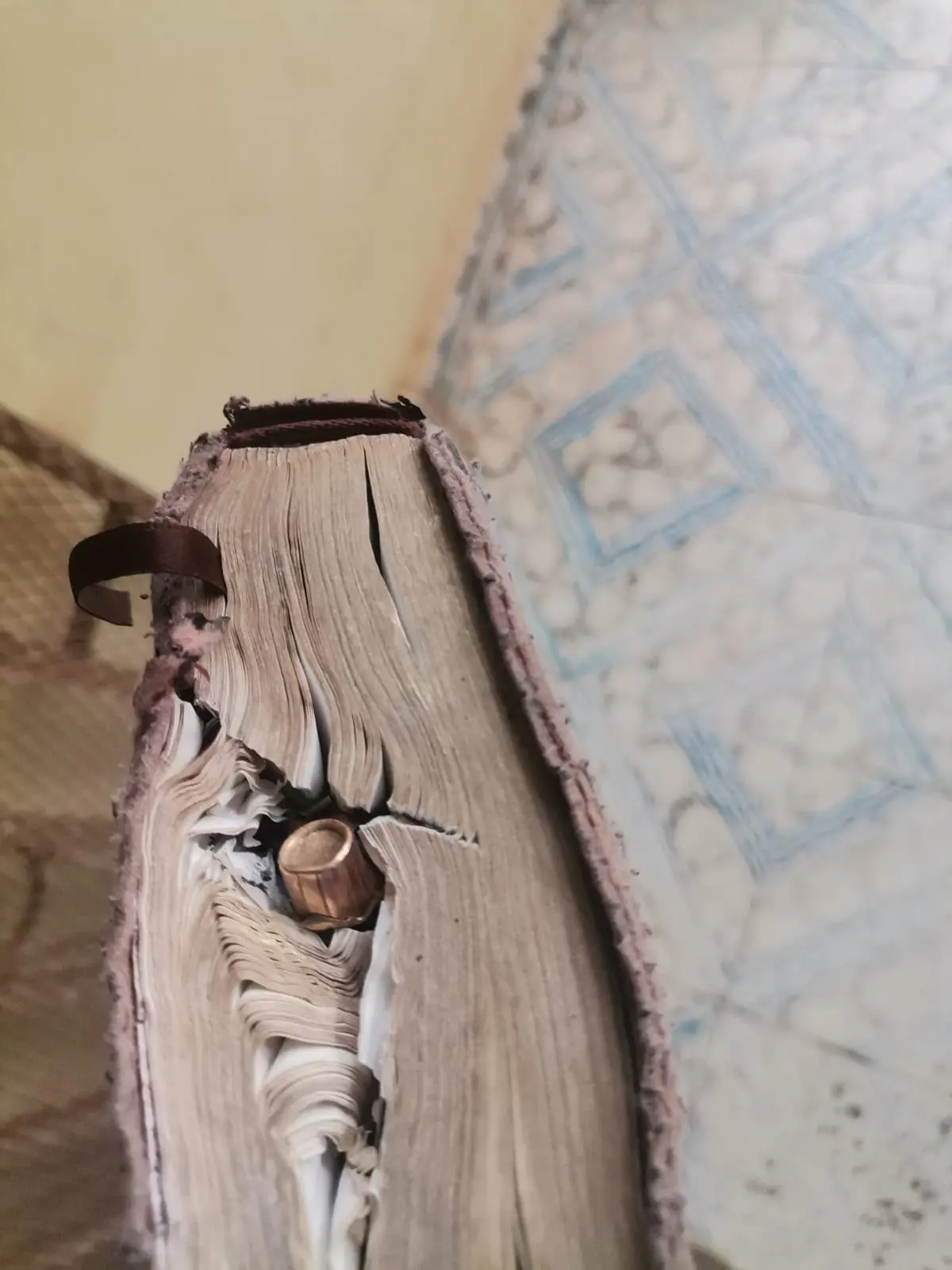 Biblia con bala