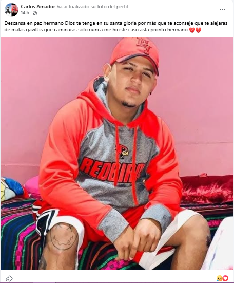 Mensaje del hermano del joven asesinado en Comayagua