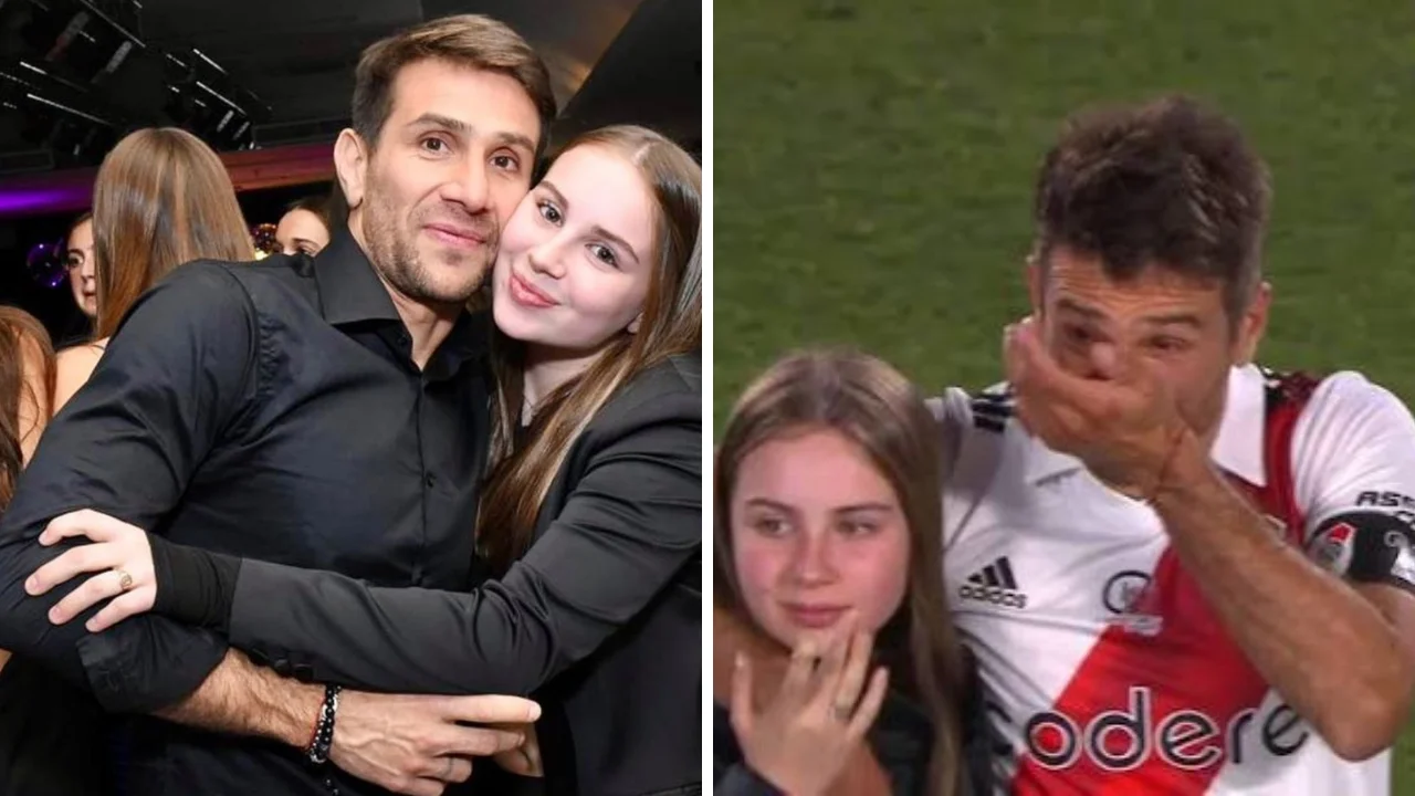 Foto de Leonardo Ponzio junto a su hija Paula,