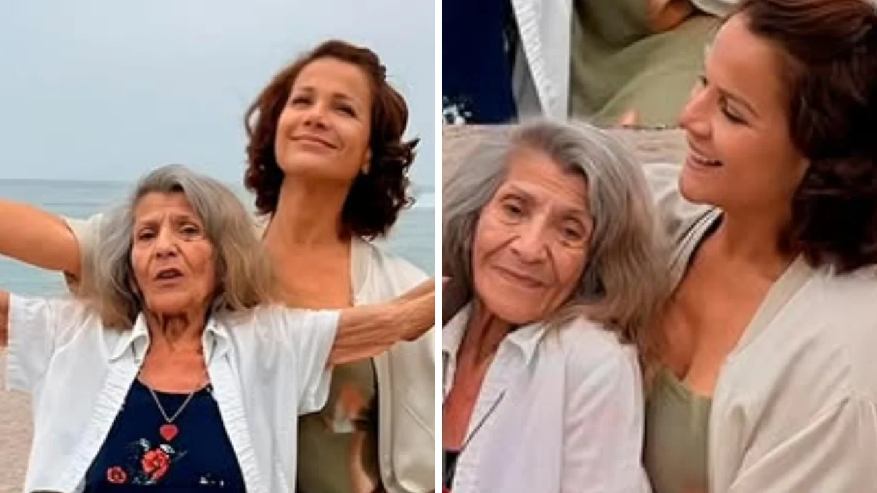 Fotos de Mónica Sánchez,  y su madre 